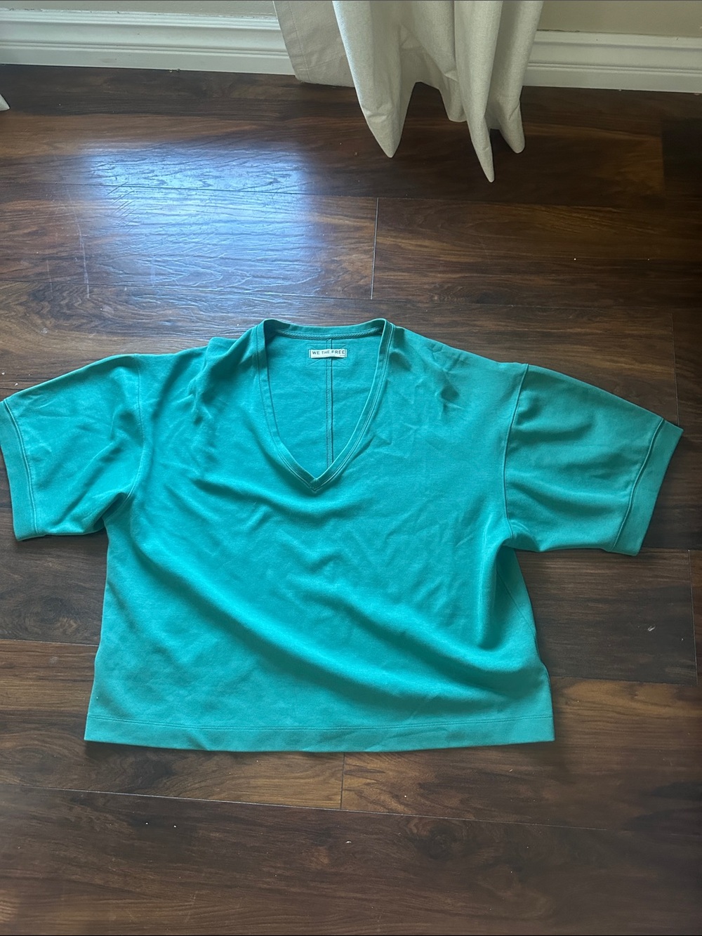 V-Neck Short Sleeve Knit Top